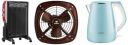 Havells Room Heater 1500W Pacifio Mica| Micathermic Technology fo,Havells Electric Kettle Aqua Plus 1250 Watts 1.2 liters...