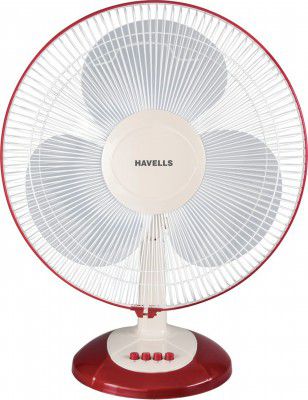 HAVELLS Swing LX|120 ribs guard with 2 Year Warranty Anti Dust 400 mm Table Fan (Cherry | Pack of 1)