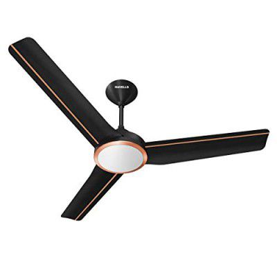 Havells Trinity Underlight 1200mm 1 Star Energy Saving Ceiling Fan (Mettalic Black LT Copper)