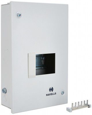 Havells Utility DB SPN SD QVE RG 4W Metal Single Door Distribution Board