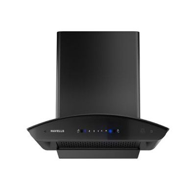 Havells Velar 60cm Curved Glass Kitchen Chimney (Black)