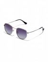 Hawkers Men's - Women's Silver Round Polarized | 100% UV Protection (UV 400) Grey Gradient Faded Lens Small Sunglasses - HSDR22SGMP...