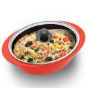 Hawkins 3 Litre Dutch Oven, Nonstick Biryani Pot, Red Ceramic Coated Casserole, Cooking Pot, Saute Pan, Red (DCDO3G)...