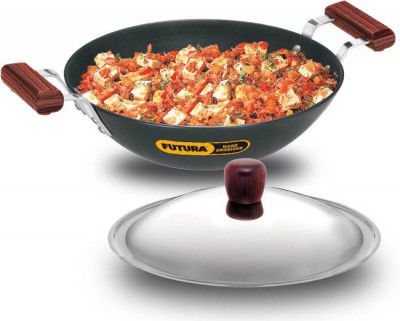 Hawkins Deep-Fry Pan, (IAD375S) Kadhai 30 cm diameter with Lid 3.75 L capacity  (Hard Anodised, Induction Bottom)