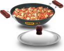 Hawkins Deep-Fry Pan, (IAD375S) Kadhai 30 cm diameter with Lid 3.75 L capacity  (Hard Anodised, Induction Bottom)...