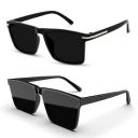 HAYDEN haiza Black Retro Square Combo Sunglasses, Goggles For Men's and Women's-UV Protected, Pack of 1...