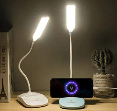 HAYDEN Rechargeable Led Study Table Lamp/Desk Lamp 3 Color Modes with Phone Stand 360° Flexible Study Lamp