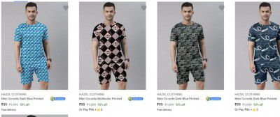 Hazel Clothing Men's Night Suits upto 94% off starting From Rs.99