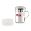 HAZEL Stainless Steel Powder Shaker with Handle and Plastic Lid Cap|Dredger with Handle (1, Silver, Masala Sprinkler with Handle)...
