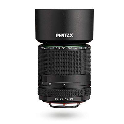 HD PENTAX-DA 55-300mmF4.5-6.3ED PLM WR RE Telephoto Zoom Lens High-Speed and Quiet AF Operation Weather-Resistant Construction Minimum Focusing Distance of 0.95 Meters Compact and Light Weight