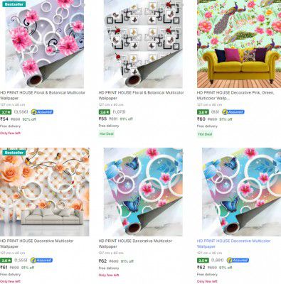 Hd Print House Wallpapers Starts @54 | Upto 94% Off