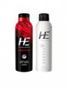 HE Men Set of 2 Perfumed Body Spray Deodorant - 100 g each - Innovator & Respect...