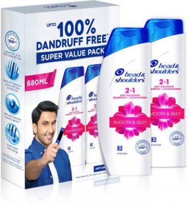 HEAD & SHOULDERS 2 in 1 Anti Dandruff Shampoo+Conditioner Smooth & Silky (680)