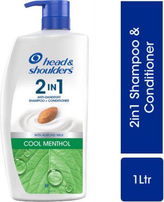 HEAD & SHOULDERS 2-in-1 Cool Menthol Anti Dandruff Shampoo + Conditioner With Almond Milk (1 L)