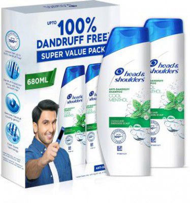HEAD & SHOULDERS Anti Dandruff Shampoo Cool Menthol Ranveer Singh Special Edition  (680 ml)