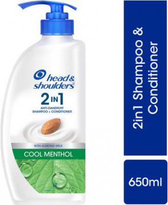 HEAD & SHOULDERS Cool Menthol 2-in-1 Anti-Dandruff Shampoo + Conditioner for All-Hair Types (650 ml)