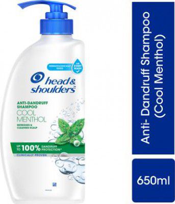HEAD & SHOULDERS Cool Menthol Anti-Dandruff Shampoo for All-Hair Types (650 ml)