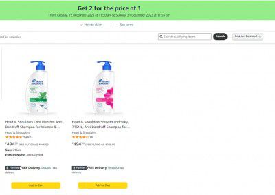 Head & Shoulders Shampoo : 48% Discount + Buy 1 Get 1 Free