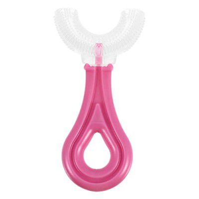 HEALLILY Handheld Toothbrush 1Pcs U- Shape Children Tooth Brush Oral Tooth Cleaning Brush