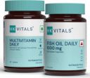 HEALTHKART HK Vitals Multivitamin + Fish Oil (30N tabs+ 30N Softgel caps), 2 Piece(s)/Pack  (60 No)...