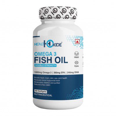 HealthOxide Omega-3 Fish Oil 1000mg (360mg EPA, 240mg DHA)