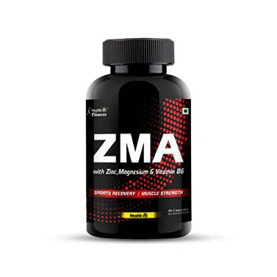 Healthvit ZMA Supplements for Men and Women | Zinc and Magnesium Supplement | Enhance Muscles Strength and Immunity | 90 Capsules
