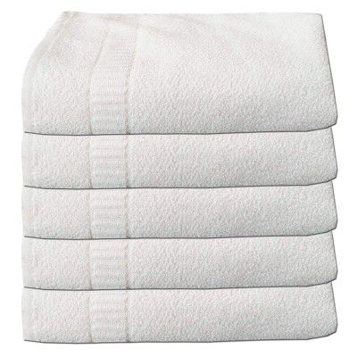 Heart Home 100% Cotton 5 Pieces Full Size Bath Towel 30"x60" (White)- CTHH3706