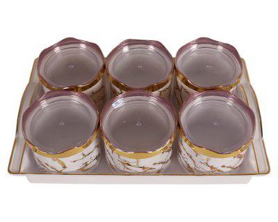 Heart Home 6 Containers & Tray Set |Unbreakable Plastic Snackers