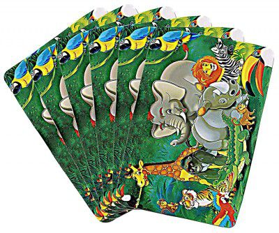 Heart Home Cartoon Design 6 Pieces PVC Refrigerator/Fridge Multipurpose Drawer Mat Set (Green) - CTHH6465