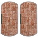 Heart Home Checkered Design PVC 2 Pieces Fridge/Refrigerator Handle Cover (Brown) - CTHH6553,Standard...