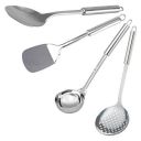 Heart Home Cooking Set|Stainless Steel Serving Set|Nonstick Cooking Set|Utensils Cookware Gadgets for Kitchen|Pack of 4 (Silver)...