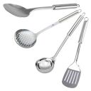 Heart Home Cooking Set|Stainless Steel Serving Set|Nonstick Cooking Set|Utensils Cookware Gadgets for Kitchen|Pack of 4 (Silver)...