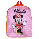Heart Home Disney Minnie Backpack | 2 Compartment Velvet School Bag | Dot Print School Bag for Kids | Kids School Backpack | Backpack for School | Orange...