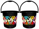 Heart Home Disney Minnie Mickey Print Unbreakable Virgin Plastic Strong Bathroom Bucket ,18 LTR-Pack of 2 (Black)...