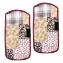 Heart Home Fridge Handle Cover | Refrigerator Handle Cover | Fridge Door Handle Protector | Fridge Door Handle Cover | Barik Flower Fridge Handle Cover | 2 Piece Set | Maroon...