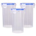 Heart Home klick n Seal Glass|Durable Plastic Airtight Glass Container with Lid|Leak Proof Container for Kitchen & Travel|400 ML|Pack of 3 (Transparent)...
