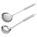 Heart Home Ladle & Skimmer|Stainless Steel Serving Set|Nonstick Cooking Set|Utensils Cookware Gadgets for Kitchen|Pack of 2 (Silver)...