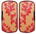 Heart Home Leaf Design PVC 2 Pieces Fridge/Refrigerator Handle Cover (Gold & Red) CTHH5392, Standard...