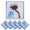 Heart Home Marvel Mjollnir Handkerchiefs | Cotton Handkerchiefs for Boys | Handkerchiefs for Girls | Rumal for Boys & Girls | Hankies for Gifting | Pack of 6 | Blue & White...