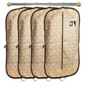 Heart Home Metalic Printed 4 Pieces Foldable Non Woven Mens Coat Blazer Cover (Golden Brown) - HEART6432...