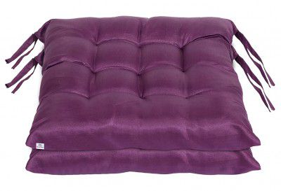 Heart Home Microfiber Square Chair Pad/Cushion for Office -Pack of 2, 18 * 18 Inch