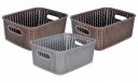 Heart Home Multipurposes Large M 20 Plastic Basket, Organizer For Kitchen, Countertops, Cabinets, Bathrooms Without Lid- Pack of 3 (Brown & Grey & Brown) -46HH0106...