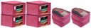 Heart Home Non Woven 4 Pieces Saree Cover/Cloth Wardrobe Organizer and 4 Pieces Blouse Cover Combo Set (Pink) HEART3154...