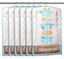 Heart Home Non Woven Hanging Saree Cover With 1 Zipper Compartment on Back Side- Pack of 6 (Sky Blue)-HS_38_HEARTH21492...
