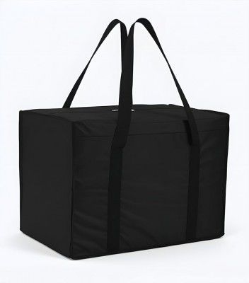 Heart Home Nylon Under Bed Organizer Storage Bag for Clothes, Toys and Stationery | Black