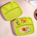 Heart Home Pack of 2 BPA Free Plastic Microwave Safe Plates for Meal...