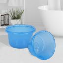 Heart Home Pack of 3 Bath Tub | Multipurpose Bath Tub| 25 LTR | Transparent Blue...