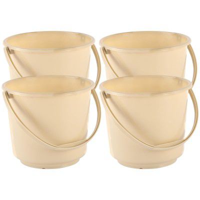 Heart Home Pack of 4 Multi-Purpose 5 Litre Small Bucket for Mopping