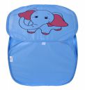 Heart Home Polyester Durable & Collapsible Elephant Print Square Laundry Basket|Clothes Storage Box With Lid & Side Handles,45 Ltr.(Sky Blue)...
