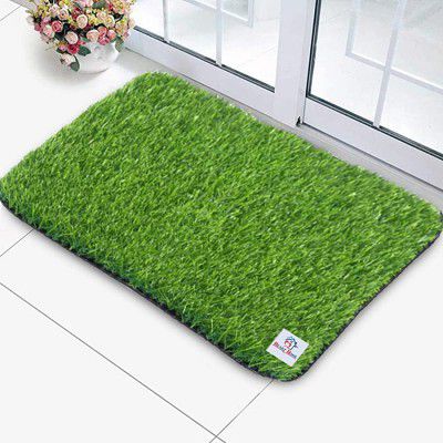 Heart Home PVC 45 mm Artificial Grass Mat for Balcony Or Doormat (16 X 24)